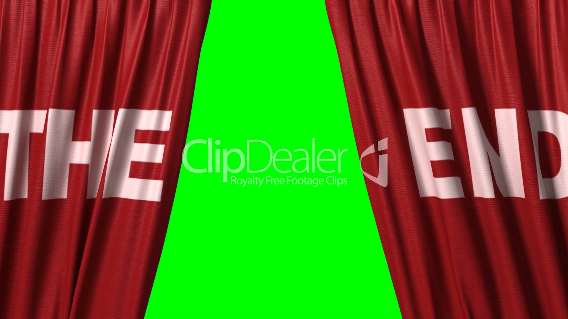 closing red curtain with title "the end": Royalty-free ...